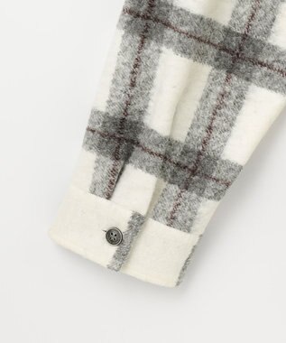 JOSEPH ABBOUD MOUNTAIN 【SPACE／UNISEX】フランネルジャージーブロック シャツ ライトグレー系4