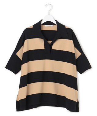 ICB L 【先行予約】VIS/NYハイゲージ 半袖ボーダーポロニット