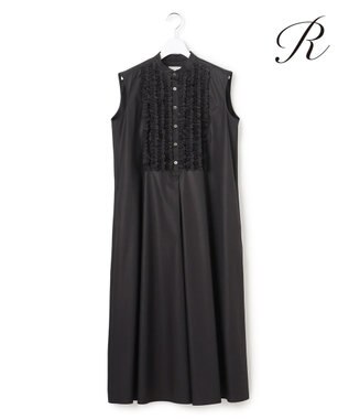 23区 【R(アール)】ルミナスコットン フロントフリル ワンピース