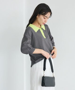 CRAFT STANDARD BOUTIQUE ポロニットプルオーバー Dark Gray