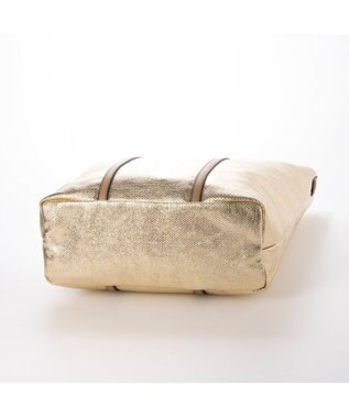 UNBILLION カシュカシュ cachecache / メタリックキャンバス1枚仕立て2wayトートバッグ ゴールド