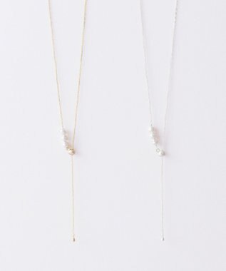 Pisceans 3ドロップパールスライドネックレス マットゴールド