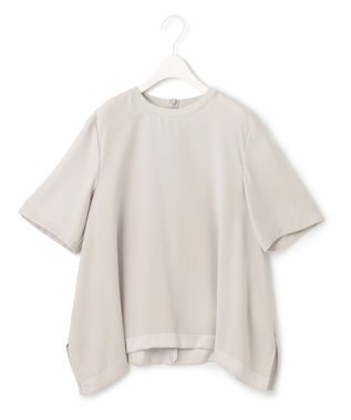 ICB 【接触冷感・UVケア・速乾・洗える】FluidBackSatin Tブラウス トープ系