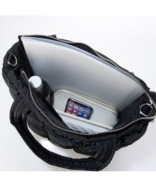 UNBILLION カシュカシュ cachecache / ゴムキルト2wayトートバッグ ブラック