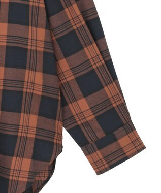 AMERICAN HOLIC チェックフードシャツ Navy