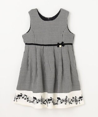 ANY KIDS モノトーン音符ジャンパースカート 千鳥