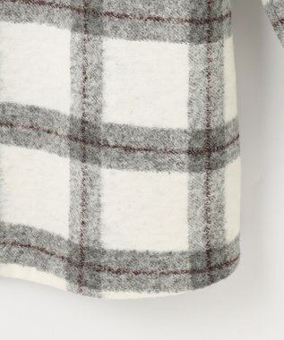 JOSEPH ABBOUD MOUNTAIN 【SPACE／UNISEX】フランネルジャージーブロック シャツ ライトグレー系4