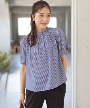 ライトデシンフリル襟 ブラウス