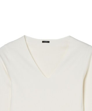 JOSEPH 【FOUNDATIONS】シルクストレッチ　Vネックニット Ivory