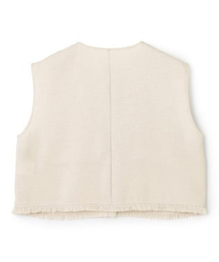 uncrave リネンライクツイル ジレブラウス エクリュ