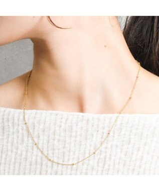 blancotokyo 【金属アレルギー対応】ボールチェーンネックレス Astra ゴールド