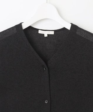 自由区 L 【カタログ掲載・洗える】ペーパーブレンドニット ジレ ブラック