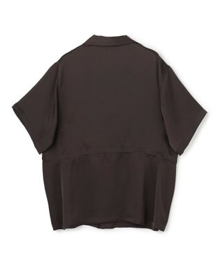 uncrave ライトダブルサテン シャツジャケット ダークブラウン
