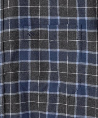 JOSEPH ABBOUD 【柔らか/暖かい】ファインブラッシュド ネル チェック シャツ ネイビー系4