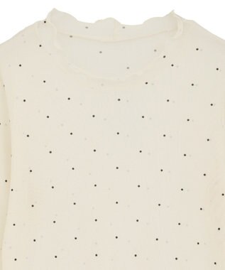 earth music&ecology フロッキードットメロープルオーバー Light Beige