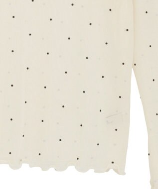 earth music&ecology フロッキードットメロープルオーバー Light Beige