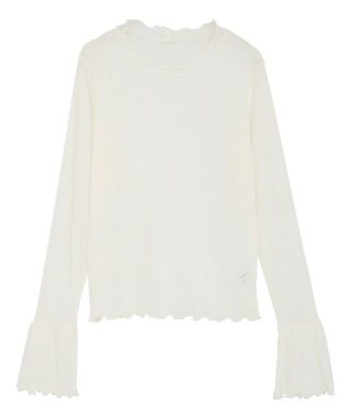 earth music&ecology フロッキードットメロープルオーバー Ivory