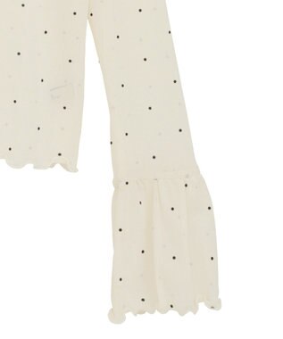 earth music&ecology フロッキードットメロープルオーバー Light Beige