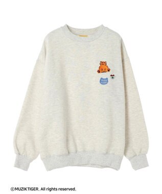 Green Parks ムジークタイガー／裏起毛刺しゅうプルオーバー Oatmeal