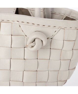 UNBILLION ピークスピーク PEAKS PEAK / 牛革レザーメッシュ3wayトートS アイボリー