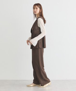 earth music&ecology フロッキードットメロープルオーバー Ivory