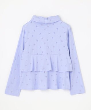 組曲 KIDS 【UVケア】【150-160cm】フラワーオパール パーカー サックスブルー系