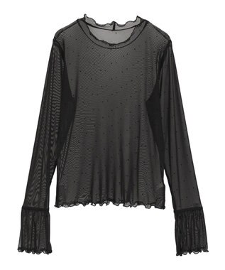 earth music&ecology フロッキードットメロープルオーバー Black