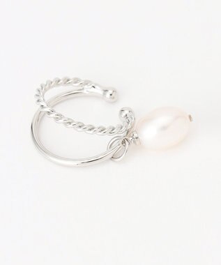 J.PRESS LADIES 【WEB限定】2way 淡水パール イヤカフ リング シルバー系