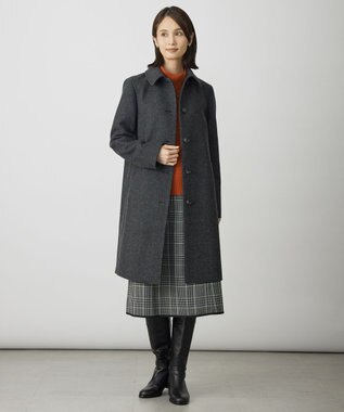 J.PRESS LADIES S 【リバーシブル】リバーチェック スカート グレー系