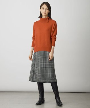 J.PRESS LADIES S 【リバーシブル】リバーチェック スカート グレー系