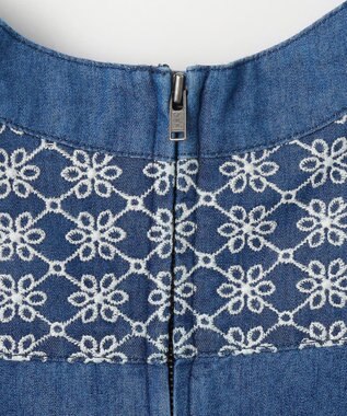 組曲 KIDS 【150-160㎝】レースコンビデニムワンピース ブルー