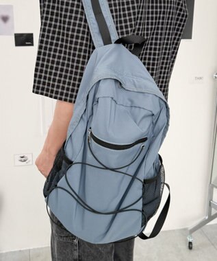 WEGO 【ユニセックス着用ITEM】コードデザインバックパック ブルー