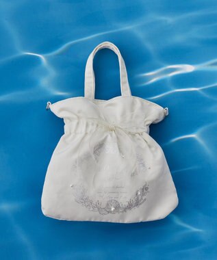 Maison de FLEUR シーシェルプリントリボン2Wayバッグ