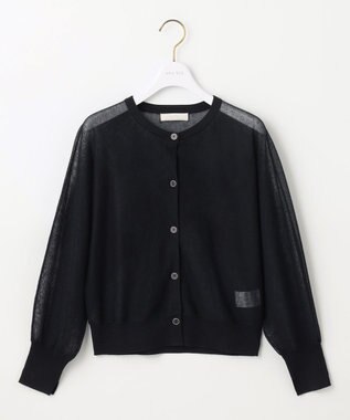 ANY SIS 【洗える】シアークルー カーディガン ネイビー