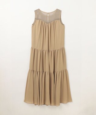 GRACE CONTINENTAL シアードレープマキシ キャメル