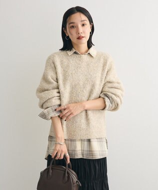 Green Parks ブークレニットプルオーバーⅡ Light Beige