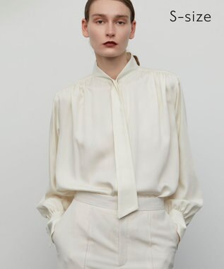 BEIGE， 【S-size】COLIGNY / ボウタイブラウス Ecru