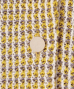 自由区 L 【洗える】ミックスツイードニット カーディガン ピスタチオ系