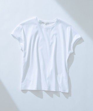 23区 【汗じみ防止/速乾性】フレンチスリーブ  IT Tシャツ ホワイト系