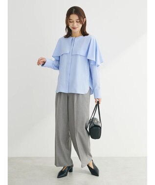 Green Parks パイピングサイドラインワイドパンツ Gray