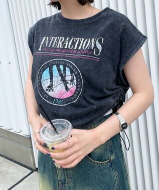 WEGO ヴィンテージウォッシュドロストデザインT 柄1