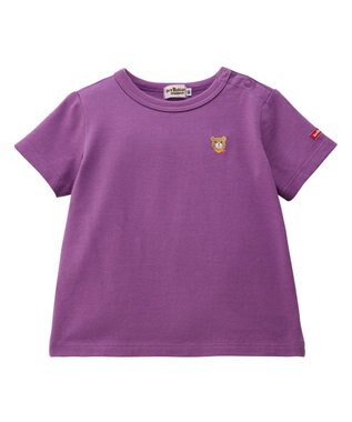 MIKI HOUSE HOT BISCUITS 【70-120cm】【Everyday Series】ワンポイント 半袖Tシャツ パープル