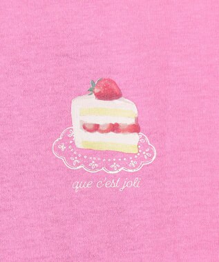 ANY KIDS 【綿100%】バックプリント オーバーサイズTシャツ ピンク×スイーツ