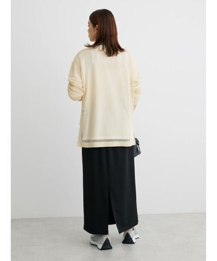 Green Parks ＳＥＴ２点ロンＴ＋メッシュニットプルオーバー Light Beige