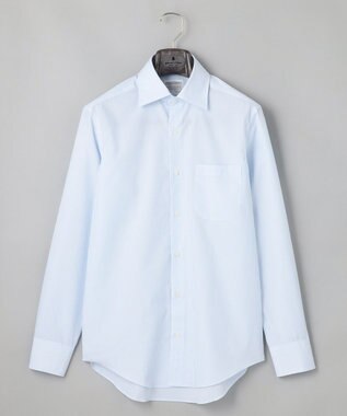 GOTAIRIKU 【形態安定】PREMIUMPLEATS_セミワイドカラー 通年ドレスシャツ_ストライプ(25年春夏モデル) サックスブルーストライプ