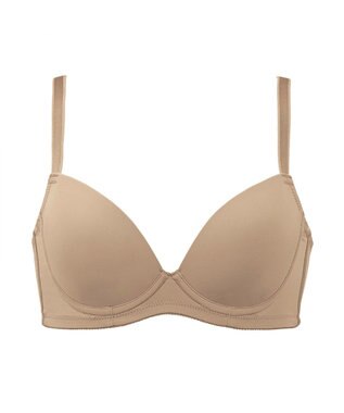 BRADELIS New York 【BRADELIS FIT  / 響きにくいシームレスタイプ】シームレスカップモールドブラ シンプルな薄手カップで軽い着け心地 モカベージュ