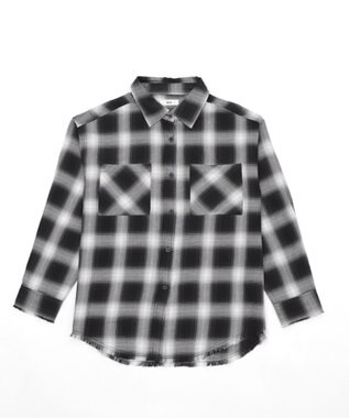 WEGO チェックBIGシャツ ブラック