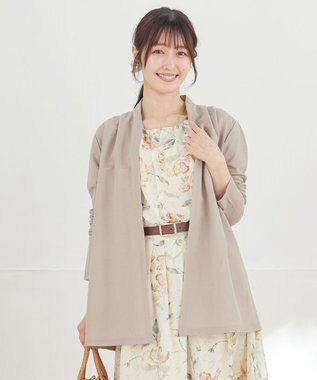 Tiaclasse 【おのののかさん着用】冷凛(ひやりん)カノコカットソートッパーカーディガン ベージュ