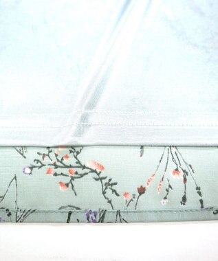 Tiaclasse L 【洗える】花柄Vネックブラウス ネイビー