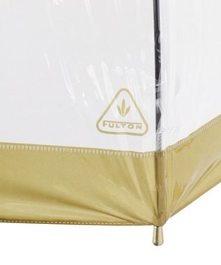 MOONBAT 【雑誌掲載／non・no】フルトン (FULTON) Birdcage ワンポイントロゴ 長傘 透明傘 ゴールド